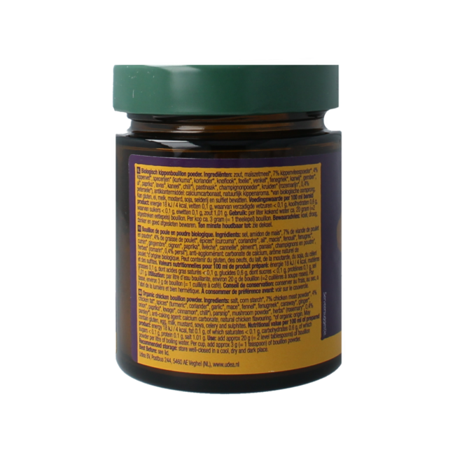 Heldere kippenbouillonpoeder zonder gist bio 110 Gram