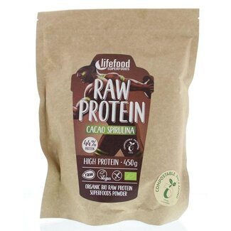 Lifefood Lifefood Proteína en polvo cacao espirulina raw bio 450 gramos