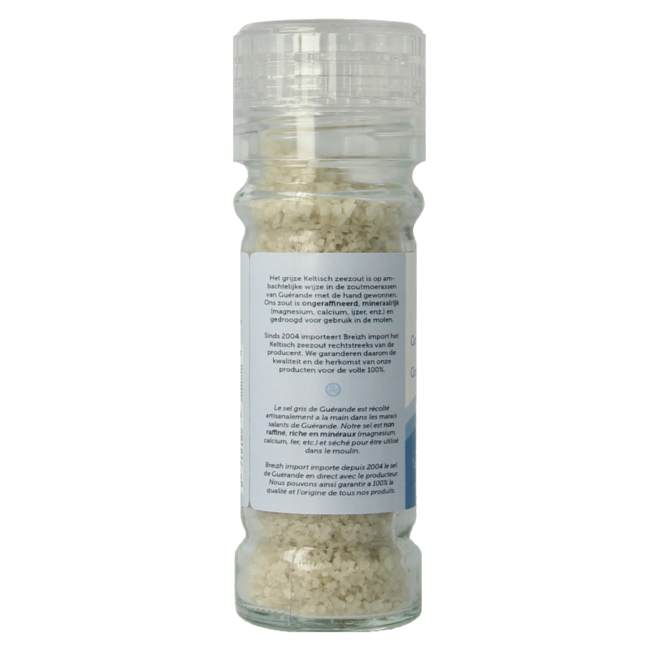 Sal marina celta gruesa seca molinillo 85 gramos