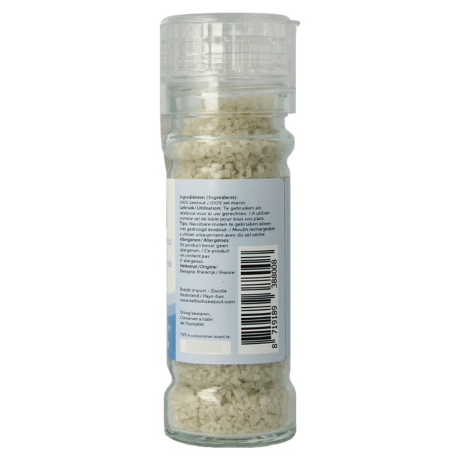 Sal marina celta gruesa seca molinillo 85 gramos