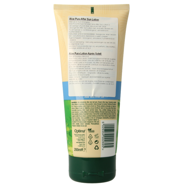 Optima Aloe Pura loción aftersun de aloe vera 200,00 mililitros