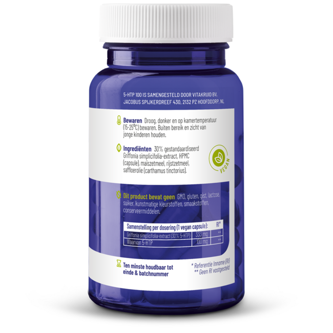 5-HTP 100 mg 60 cápsulas vegetales