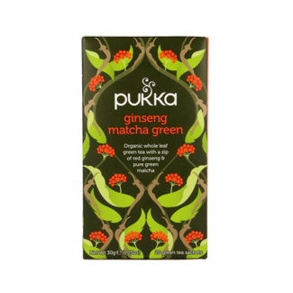 Pukka Herbata zielona Ginseng Matcha bio, 20 saszetek