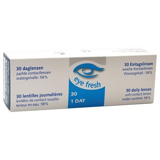 Eyefresh Soczewki jednodniowe Eyefresh -3.25, 30 sztuk