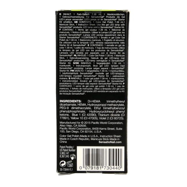 Lakier żelowy Sensationail Color kiwi squeeze 7.4 Mililitra