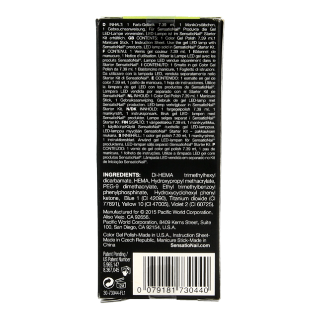 Sensationail Color gel kiwi squeeze 7.4 Milliliter