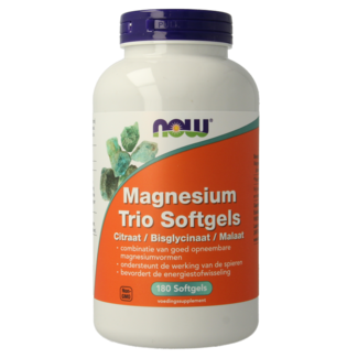 NOW Magnesium trio softgels 180 cápsulas blandas