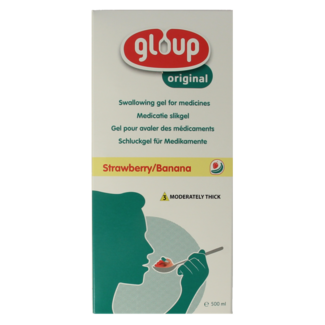 Gloup Gel Originale per l'Assunzione di Farmaci Fragola Banana 500 Millilitri