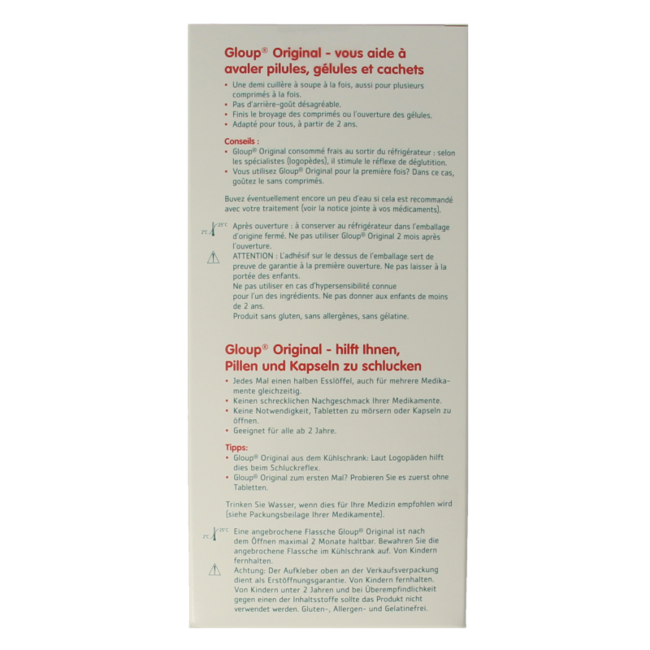 Gloup Original medication intake gel strawberry banana 500ml