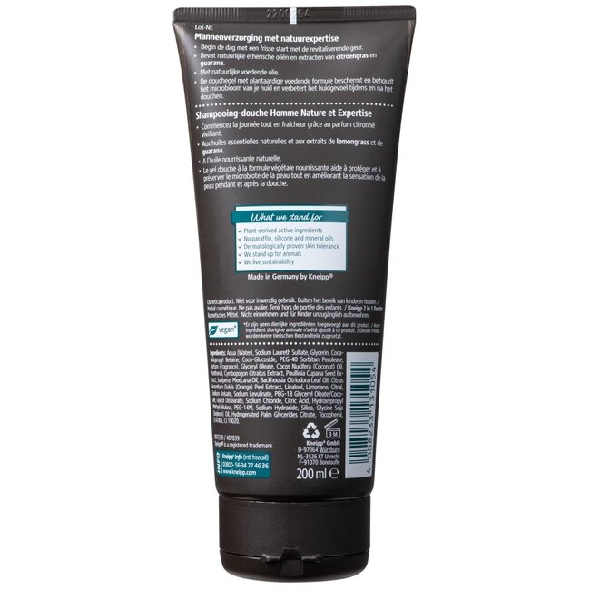 Kneipp Uomo doccia 2-in-1 corpo e capelli Ready to Go 200 Millilitri