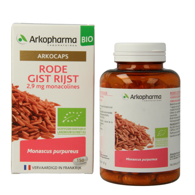 Arroz de levadura roja bio 150 cápsulas