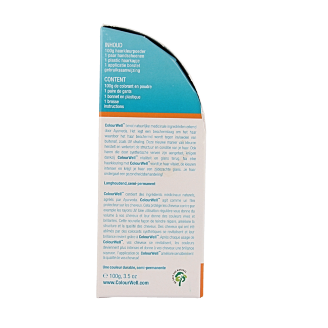 Colourwell 100% Naturalna farba do włosów miedziana czerwień 100 Gram