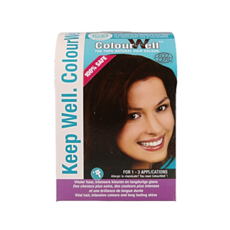 Colourwell Color de pelo 100% natural castaño oscuro 100 Gramos