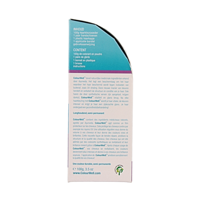 Coloración capilar 100% natural castaño oscuro 100 g