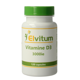 Elvitum Vitamine D3 3000 UI/75 mcg 120 capsules