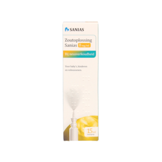 Sanias Spray nasal solution saline 8mg/ml 15 Millilitres