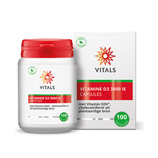 Vitals Vitamina D3 3000UI 100 Cápsulas vegetarianas