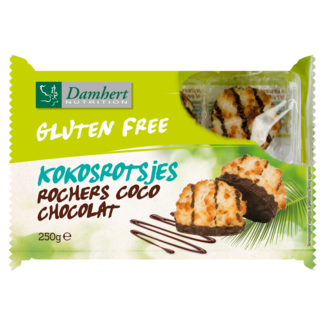 Damhert Kokosmakronen Schokolade glutenfrei 250 Gramm