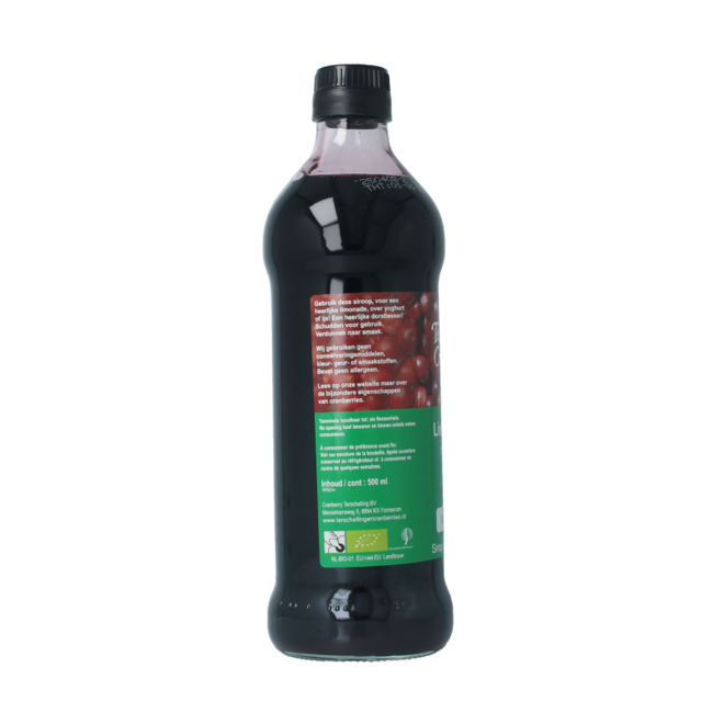 Terschellinger Organic Cranberry and Elderberry Syrup 500ml