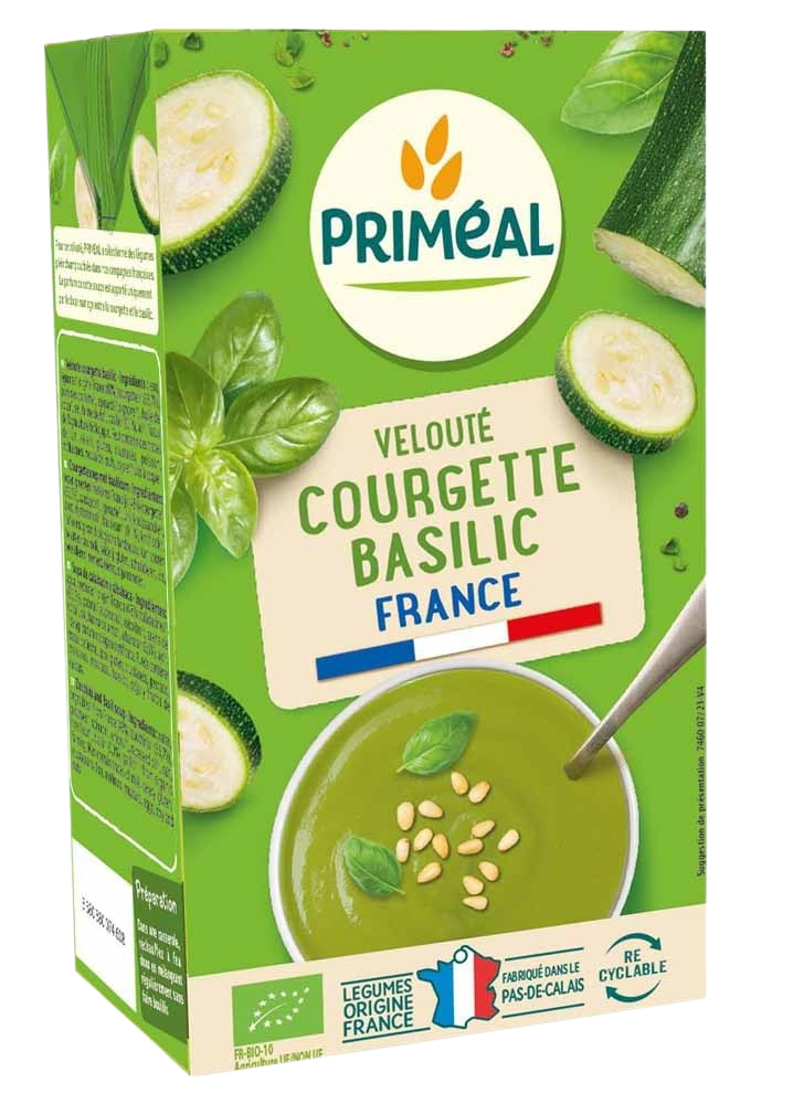 Primeal Vellutata Primeal densa di zucchine e basilico biologica 1 Litro