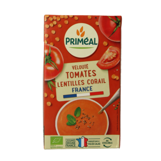 Primeal Primeal Veloute thickened tomato lentil soup organic 1 Litre