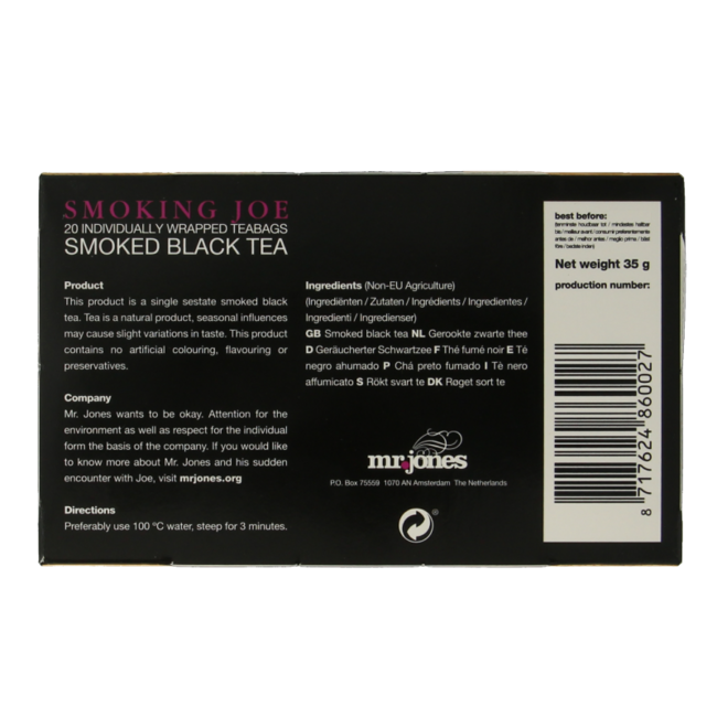 Smoking Joe Lapsang Souchong 20 Bags