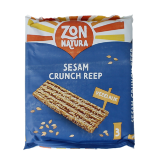 Zonnatura Sesam crunch reep 50 gram 3 Stuks