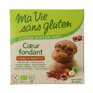 Ma Vie Sans Galletas con crema de chocolate/avellana sin gluten bio 12 unidades