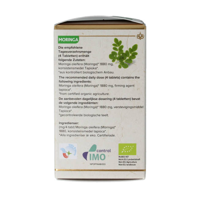 Organic Moringa 60 Tablets