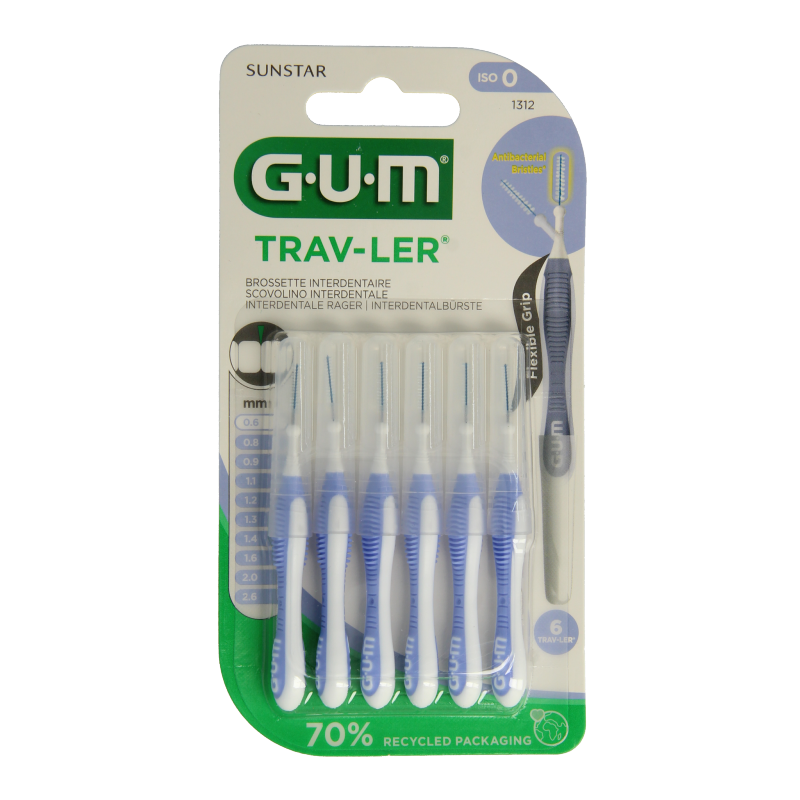 GUM Trav-ler cepillo interdental 600 µm (lavanda) 6 unidades