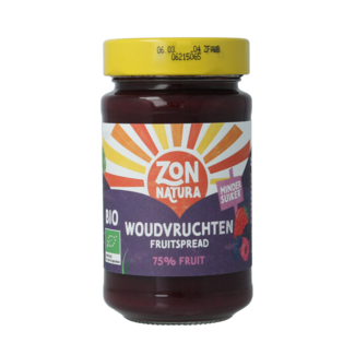 Zonnatura Zonnatura Crema de frutas de frutos del bosque 75% bio 250 gramos