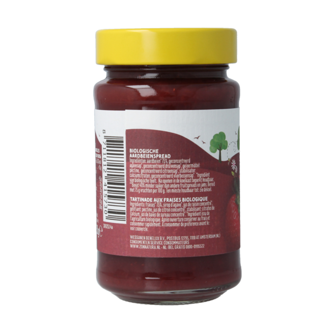 Crema de frutas de fresa 75% bio 250 gramos
