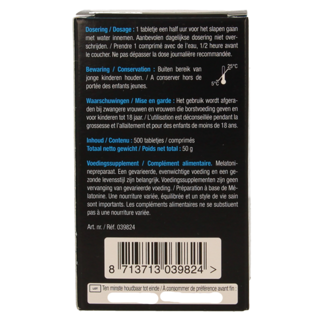 Lucovitaal Melatonin pure 0.299mg 500 Tablets