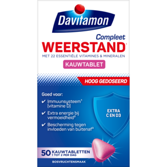 Davitamon Compleet weerstand hoog gedoseerd 50 Kauwtabletten