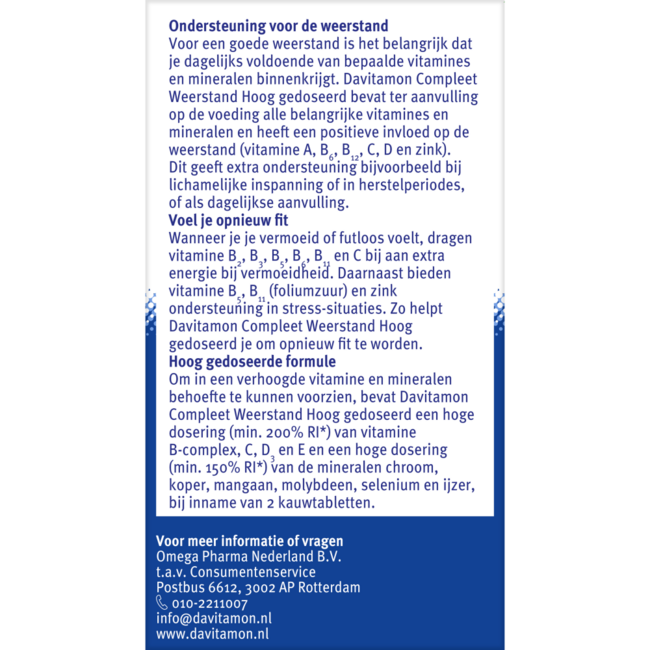 Compleet weerstand hoog gedoseerd 50 Kauwtabletten