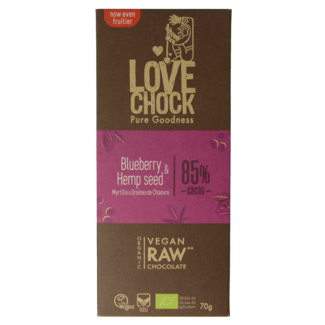 Lovechock Lovechock Blueberry hempseed organic 70 Gram