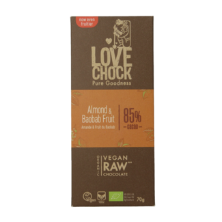 Lovechock Lovechock Almond baobab bio 70 gramos