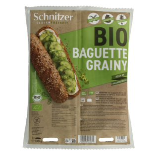 Schnitzer Bagietka ziarnista bezglutenowa bio 2 sztuki