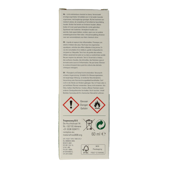 Care Plus Spray Anti-Insetti Deet 40% 60 Millilitri