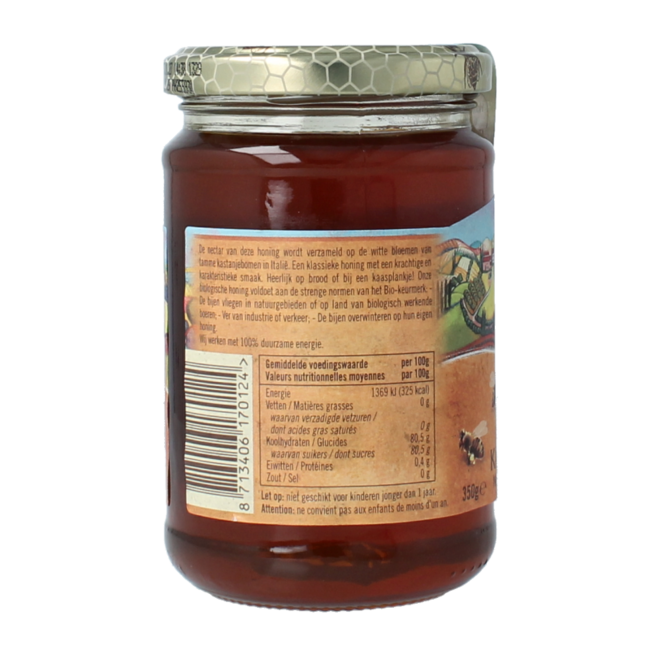 Miel de châtaignier bio Traay 350 grammes