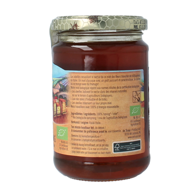 Miel de châtaignier bio Traay 350 grammes