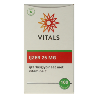 Vitals IJzer 25mg met vitamine C 100 Capsules
