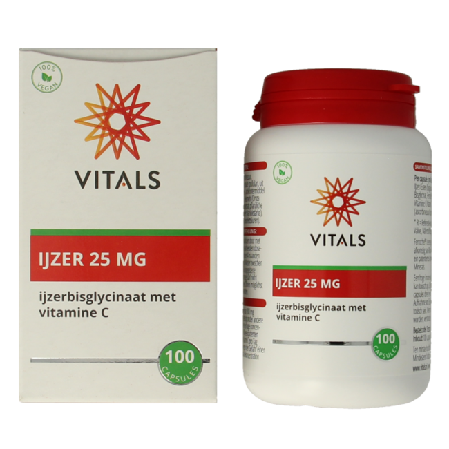 Hierro 25mg con vitamina C 100 Cápsulas