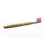 Brosse à dents en bambou adulte rose souple 1 pièce