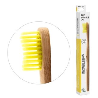 The Humble Co Brosse à dents en bambou adulte jaune souple 1 pièce
