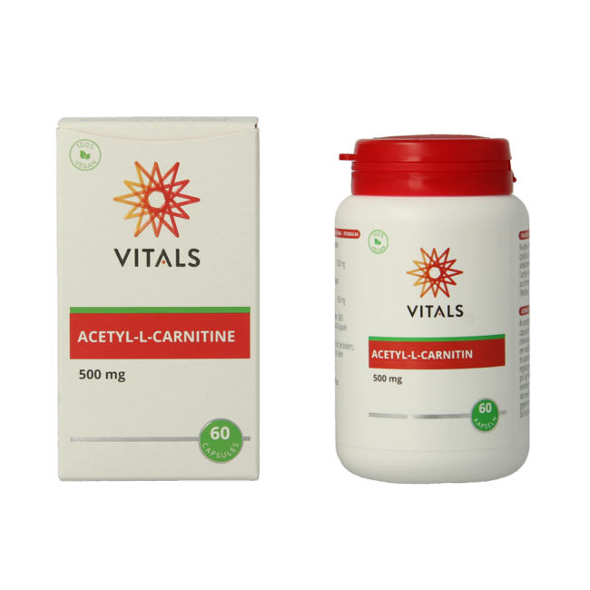 Vitals Acetyl-L-Carnitine 500mg 60 cápsulas vegetales