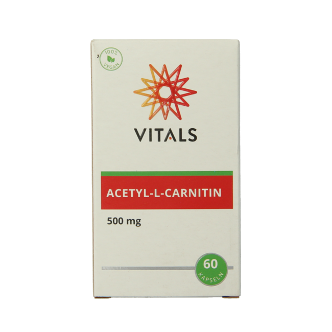 Vitals Acetyl-L-Carnitine 500mg 60 cápsulas vegetales