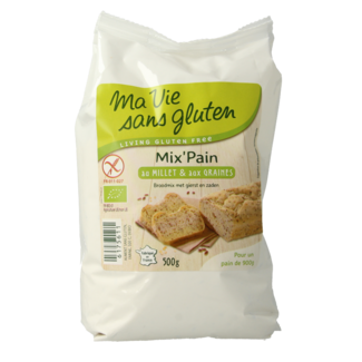 Ma Vie Sans Broodmeel met gierst en zaden glutenvrij bio 500 Gram
