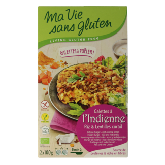 Ma Vie Sans Burger di riso indiani 2 x 100g vegan senza glutine bio 2 Pezzi