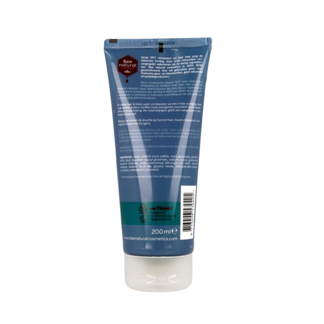 Traay Bee Honest Shampoo & Bagnodoccia Uomo Rosmarino 200 Millilitri